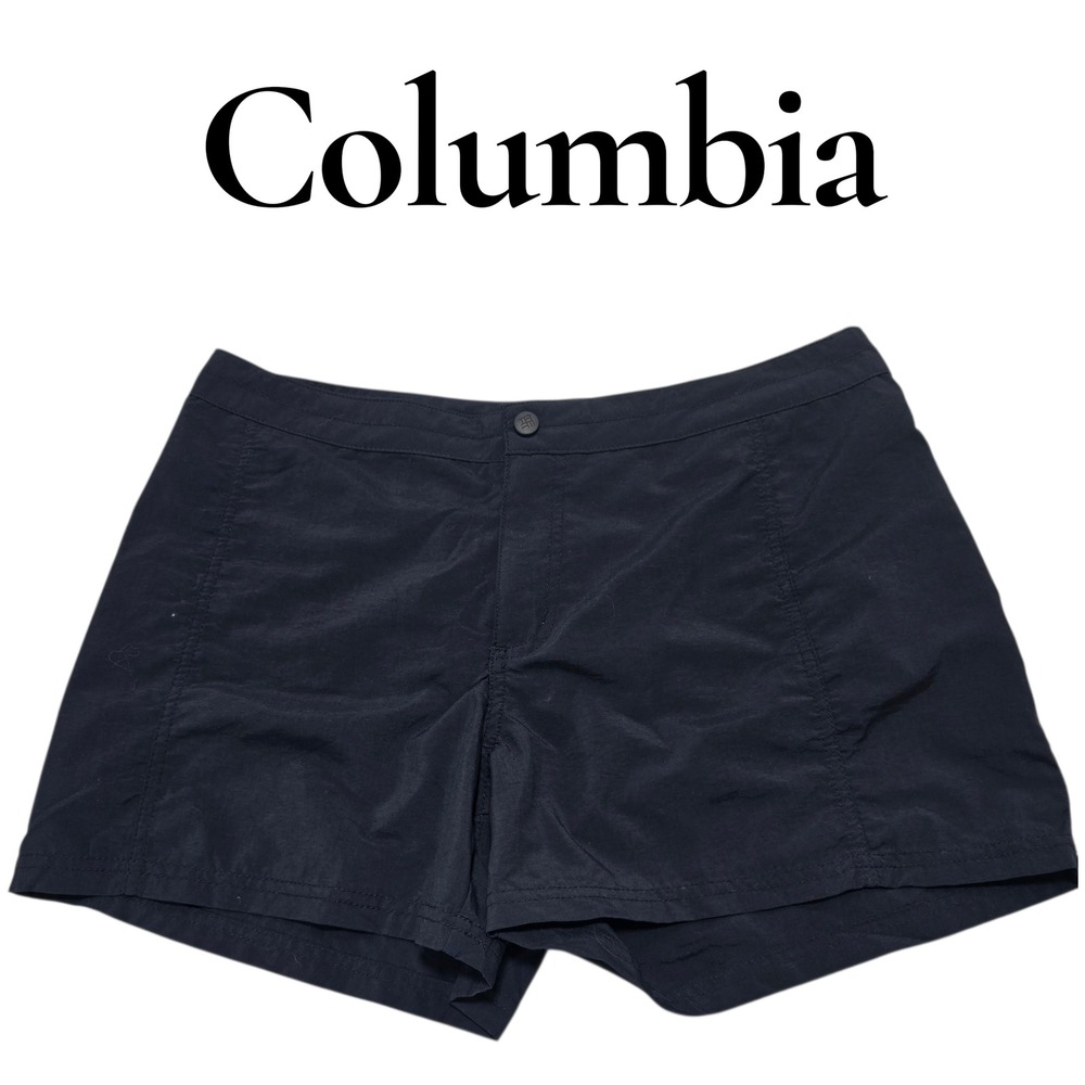 Columbia‎ Shorts Women 10 Black Nylon Hiking Outdoor Active Quick Dry AL 5031